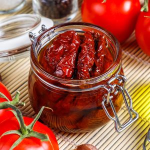 pomodori secchi in vetro